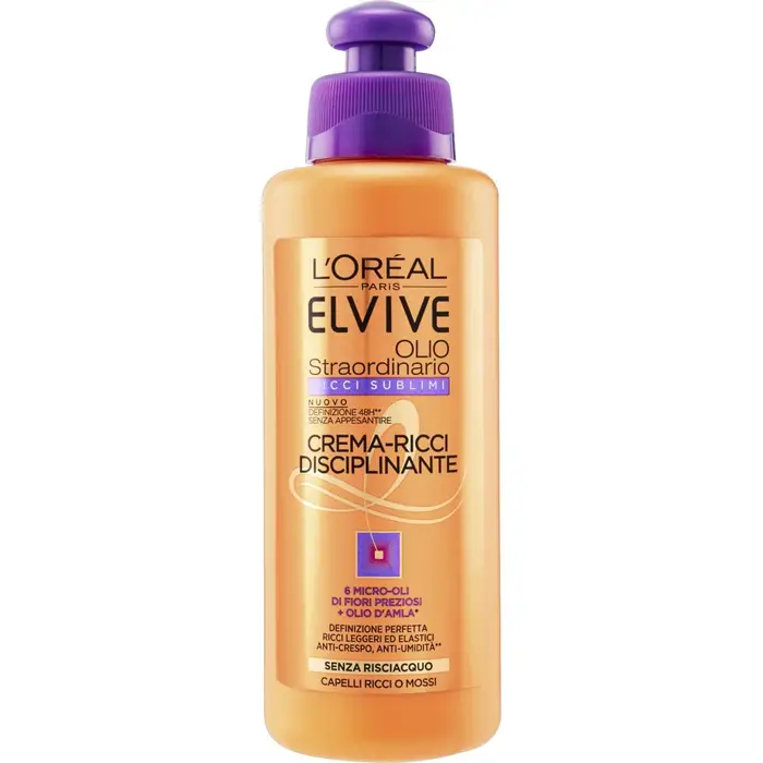 L Oréal Elvive - Crema ricci disciplinante Olio straordinario 200 ml