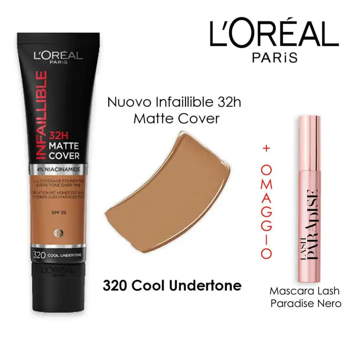 L oréal infaillible 24h matt cover fondotinta 320
