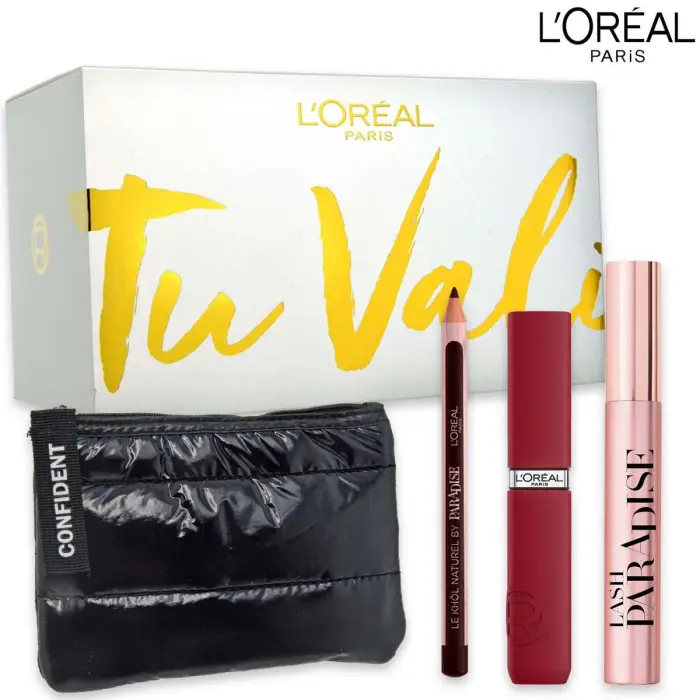 L oréal mascara ciglia paradiso + rossetto + matita + pochette