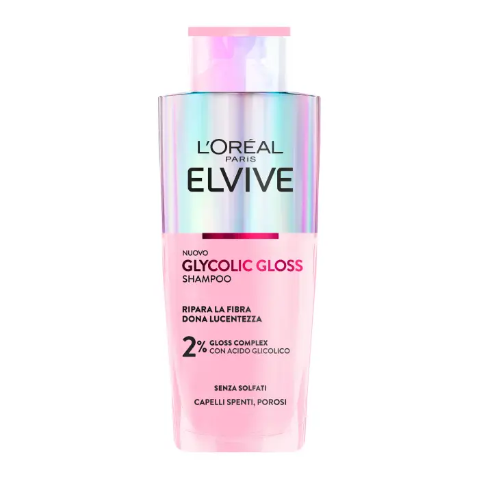 L Oréal Paris Elvive Glycolic Gloss Shampoo con Acido Glicolico 200ml - Shampoo Illuminante