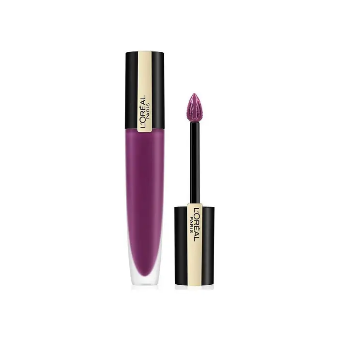 Rossetti L Oréal Paris Signature Matte Liquid Lipstick - 104 I Rebel Viola