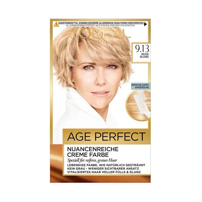 L Oréal Paris Tinta Age Perfect Toned Cream Hair Color - 9 13 Beige Blond