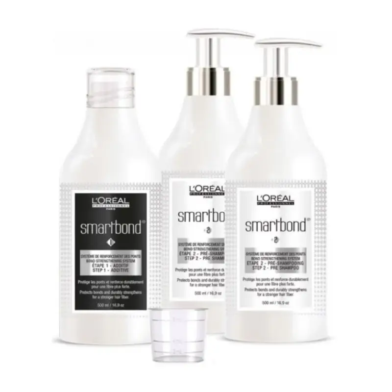 L oréal professionnel Set SmartBond Step 1 Additivo Colorante per Capelli 500 ml + SmartBond Pre-Shampoo per Capelli 500 ml + SmartBond