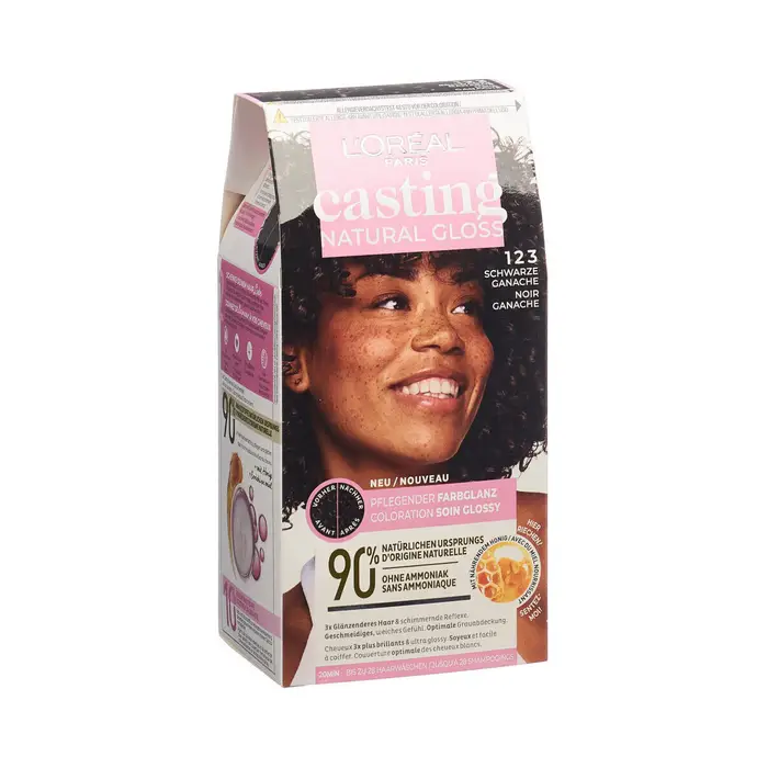 L oréal Tinta Casting Natural Gloss Hair Color - 123 Noir Ganache Nero
