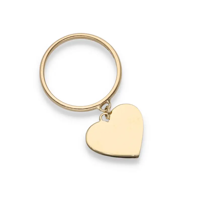 L oro2 Anello oro giallo con cuore pendente
