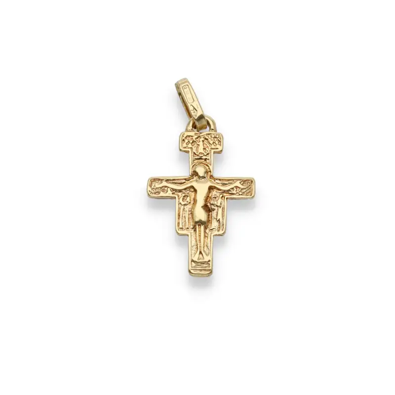 L'oro2 Ciondolo crocifisso in oro giallo 18kt
