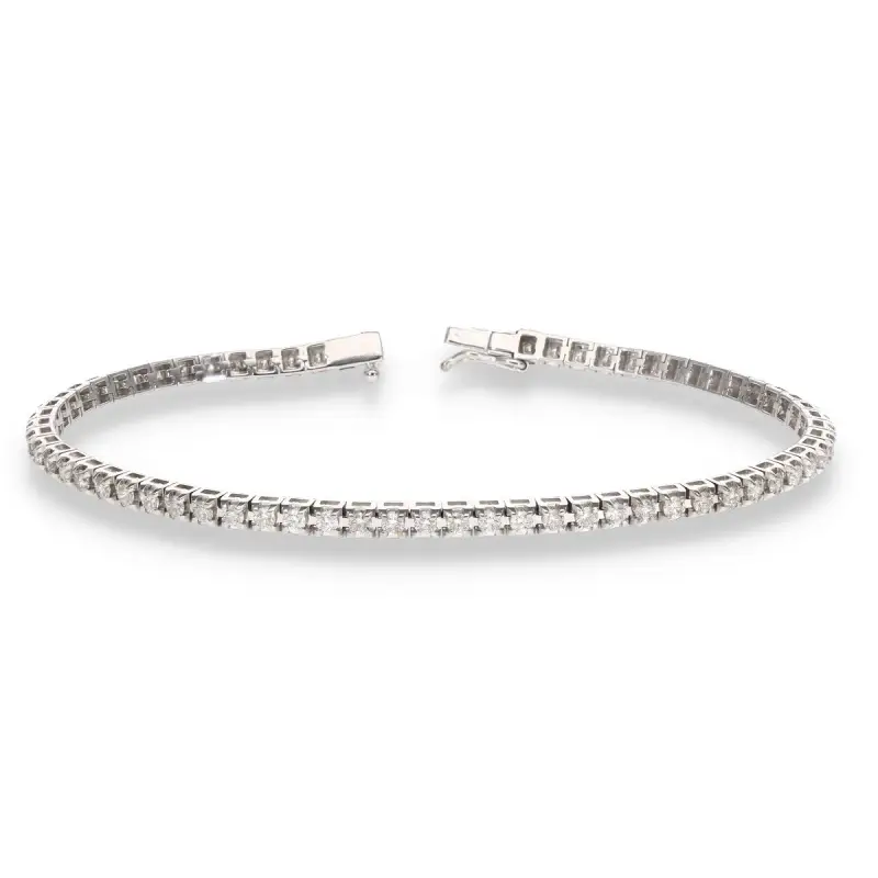 L'oro2 Tennis classico in oro bianco e zirconi