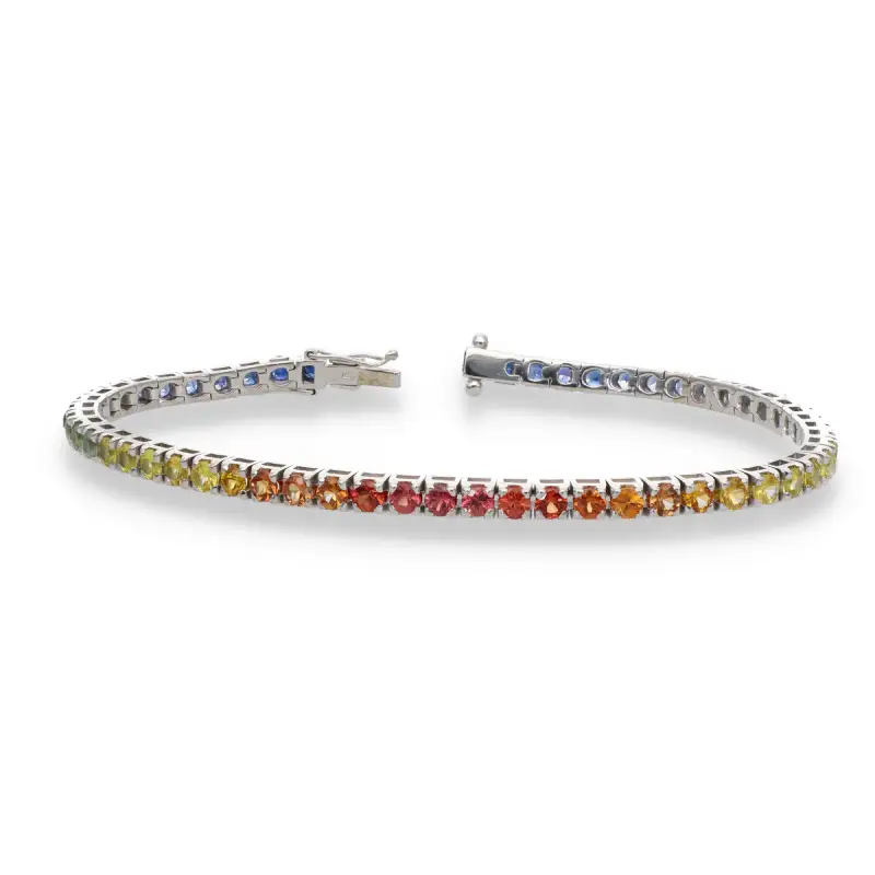 L'oro2 Tennis Raibow in oro bianco