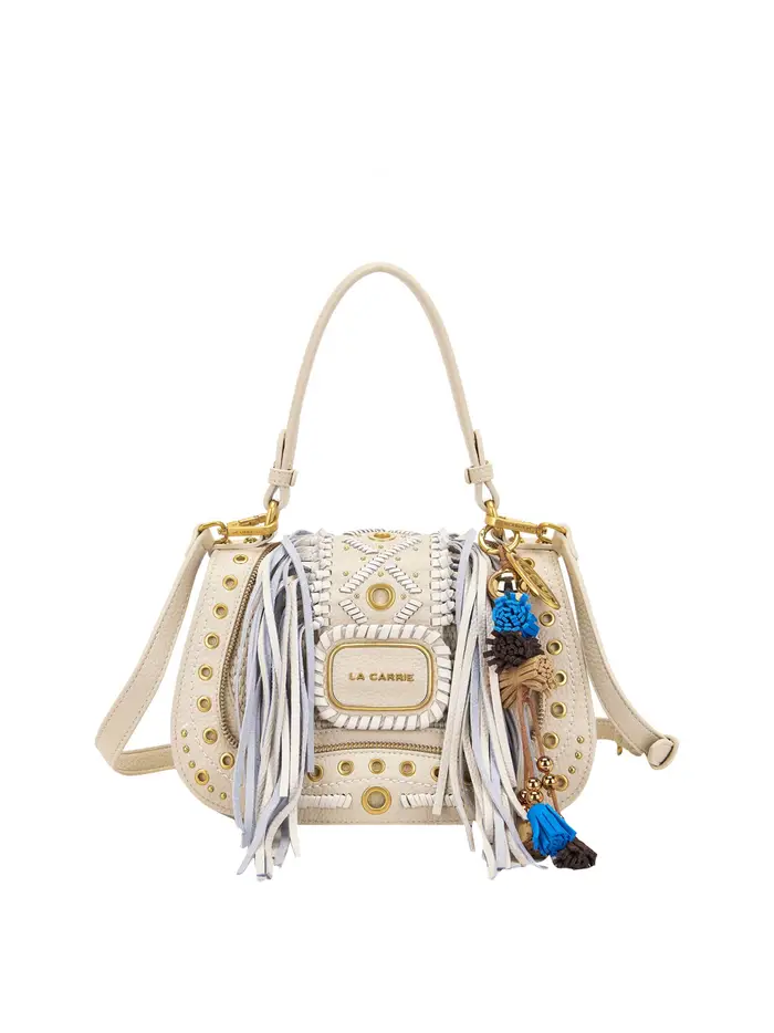 borsa a mano la carrie jungle eyelets da donna - avorio