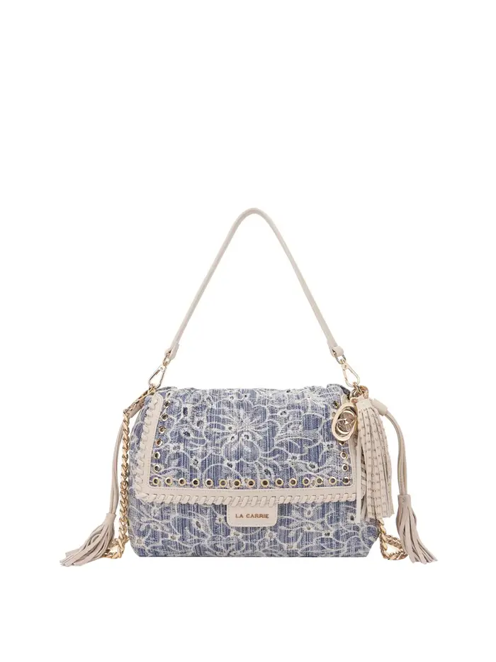borsa a spalla la carrie romantic da donna - denim