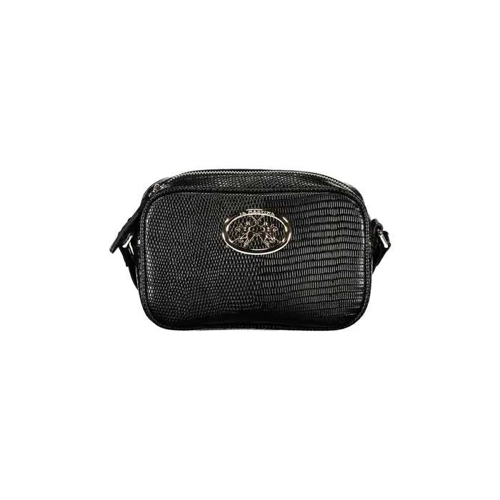 La Martina Borsa a Tracolla Donna Nera Chiusura con Zip Nero