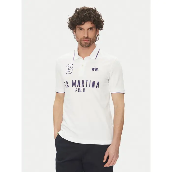 La Martina Polo Yeshayahu MAP320 PK001 Bianco Regular Fit
