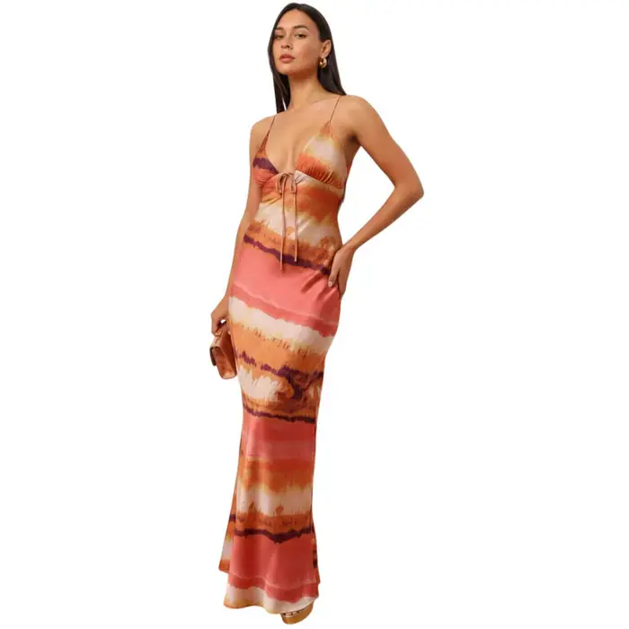 La Modeuse Abito Lunghi 78442_P186878 Arancio