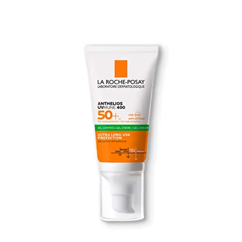 La Roche-Posay Anthelios, Gel Crema Solare Tocco Secco SPF50+, Per Pelli Miste a Tendenza Acneica, Protezione Solare e Prevenzione dalle