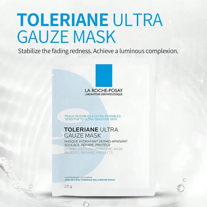 La Roche-Posay B5 Advanced Complex Maschera Siero 5 Fogli - Ripara e Lenisce la Pelle Ultra Gauze Mask