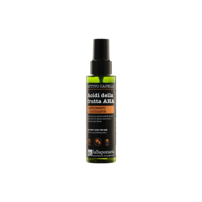 La Saponaria Attivo Spray Capelli Lucidante Acidi della Frutta AHA 100 ml