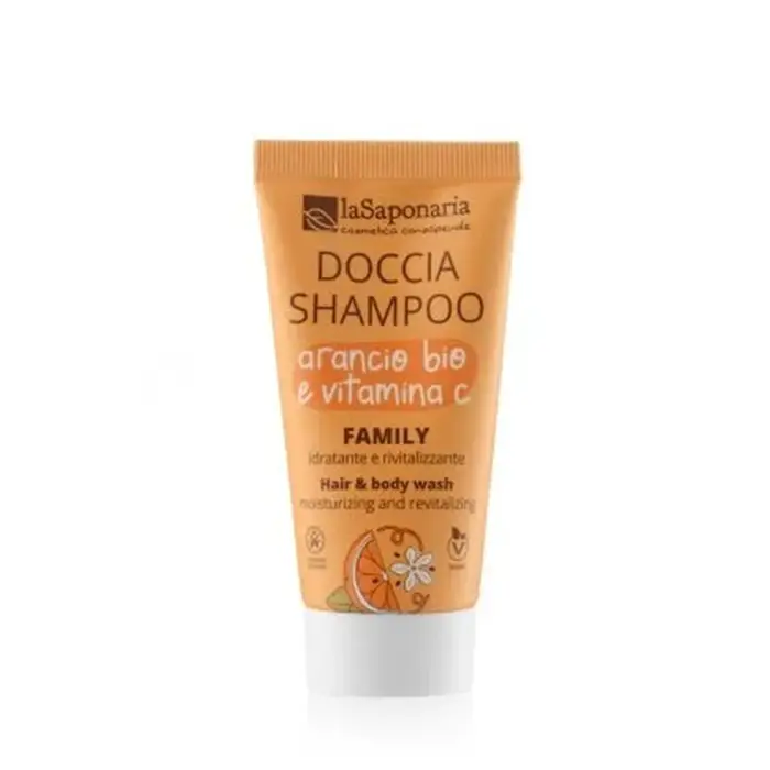 LA SAPONARIA Doccia Shampoo Family - Arancio Bio E Vitamina C 30ml - Shampoo Delicato