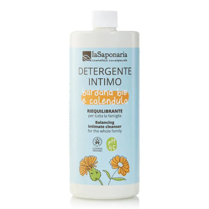 LA SAPONARIA Intimo Detergente Riequilibrante - Bardana Bio e Calendula 1000ml - Detergenti Intimi