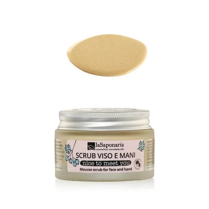 LA SAPONARIA Mousse scrub viso-mani- NICE TO MEET YOU 45ml - Esfoliante viso