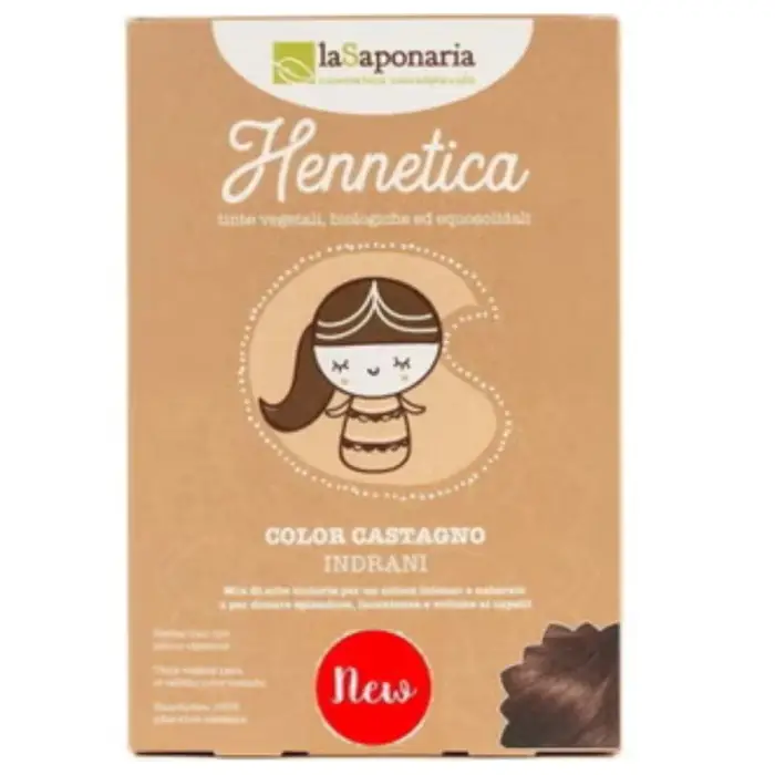 La Saponaria Tinta Vegetale Color Castagno - Indrani 100 g