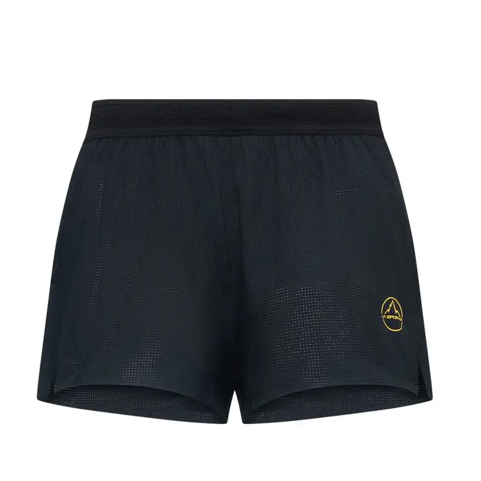 la sportiva Short Trail Running Pure 3" Nero Giallo Uomo