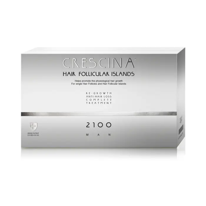 Labo Crescina Follicular Islands 2100 Per la stimolazione della crescita Fiale Trattamento Siero Per Cuoio Capelluto Per Uomo 20 pezzi