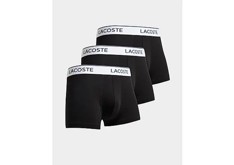 Lacoste 3-Pack Trunks, Nero