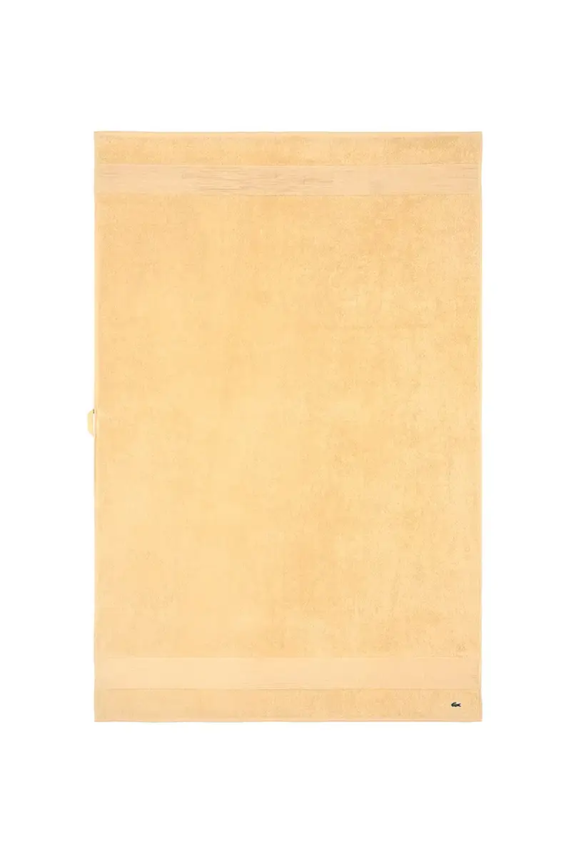 Lacoste asciugamano medio in cotone L LECROCO Sesame 70 x 140 cm colore giallo