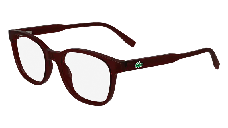 Lacoste Bambino L3660 604 Montature da vista Bio-iniettato Bordeaux Rotonda Normale Normale