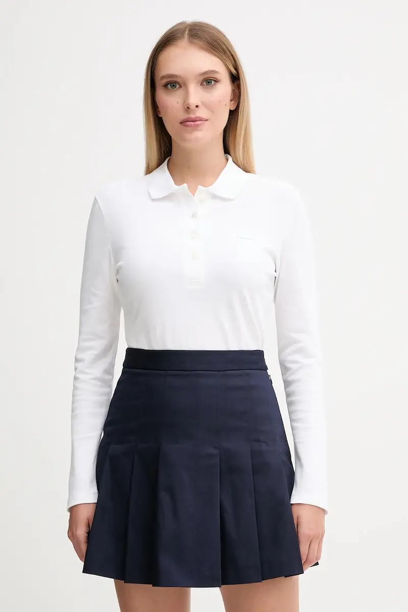 Lacoste camicia a maniche lunghe donna colore nero PF5464 Bianco