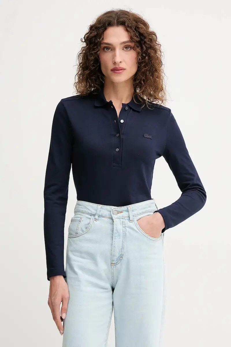 Lacoste camicia a maniche lunghe donna colore nero PF5464 Blu navy