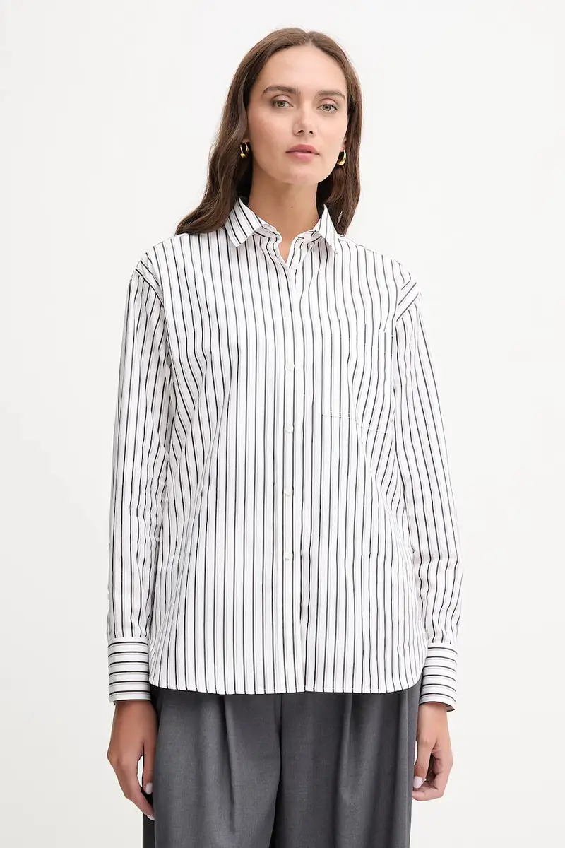 Lacoste camicia in cotone donna colore verde CF0215 Bianco