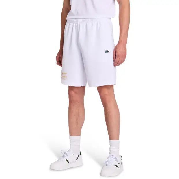 Lacoste Croc Uomo - Pantaloncini Bianco - Woven White