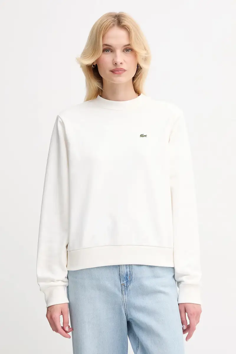 Lacoste felpa in cotone donna colore beige SF5270