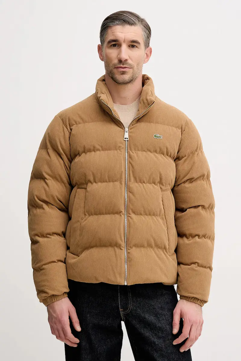 Lacoste giacca in velluto colore nero BH2890 Marrone