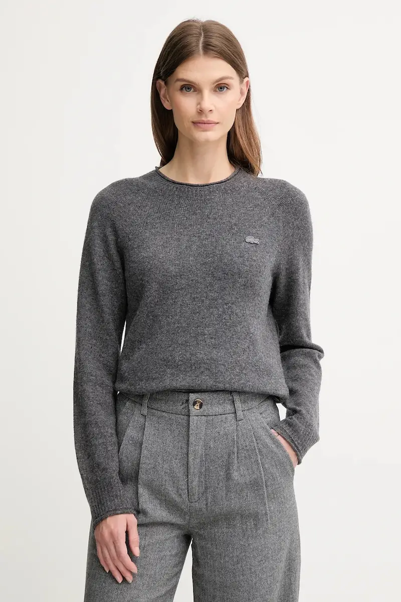 Lacoste maglione in lana donna colore grigio AF4160