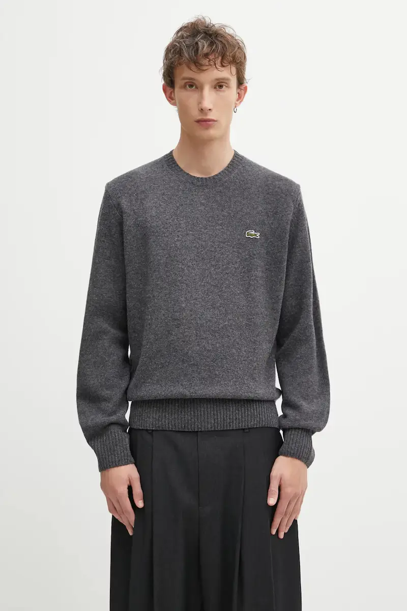 Lacoste maglione in lana uomo colore grigio AH2916