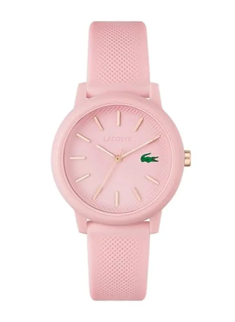 Lacoste Orologio Analogico al Quarzo da Donna Collezione LACOSTE.12.12 con Cinturino in Silicone Rosa - 2001213