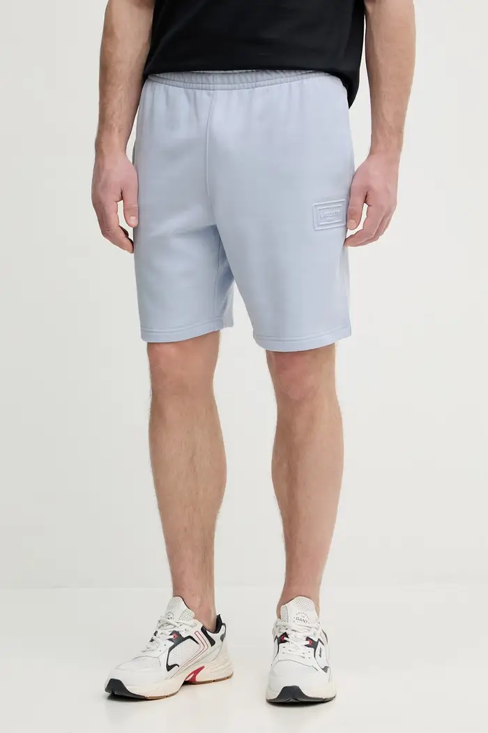 Lacoste pantaloncini da tuta da uomo in cotone Blu