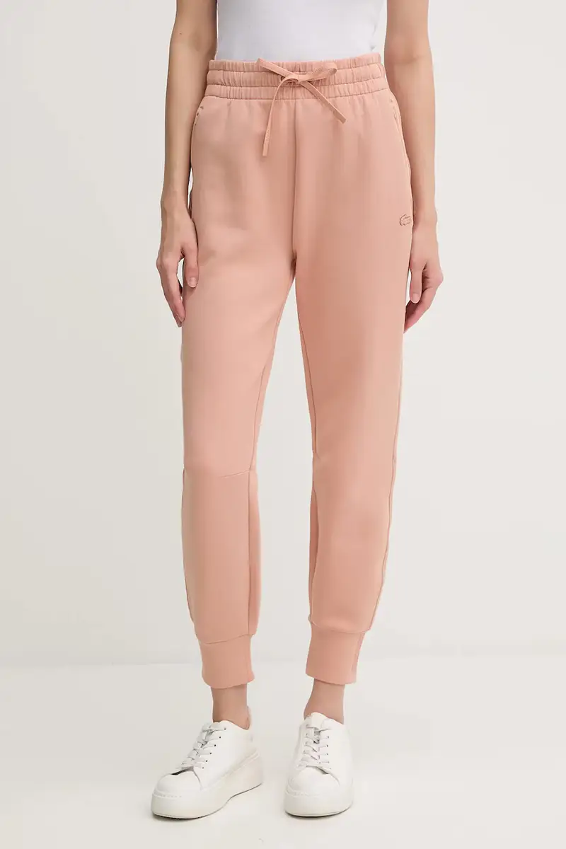 Lacoste pantaloni della tuta colore nero XF0343 Arancione