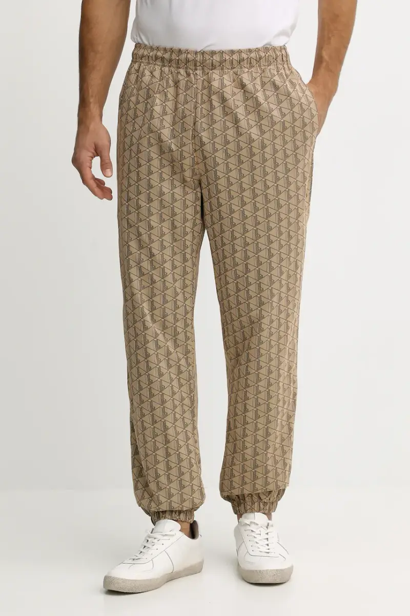 Lacoste pantaloni tuta uomo colore beige XH8908