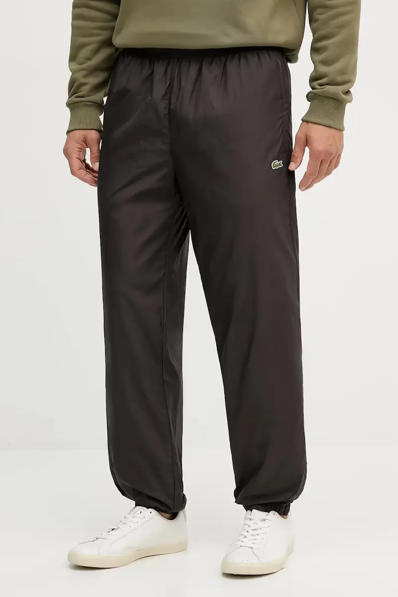 Lacoste pantaloni tuta uomo colore marrone XH8909