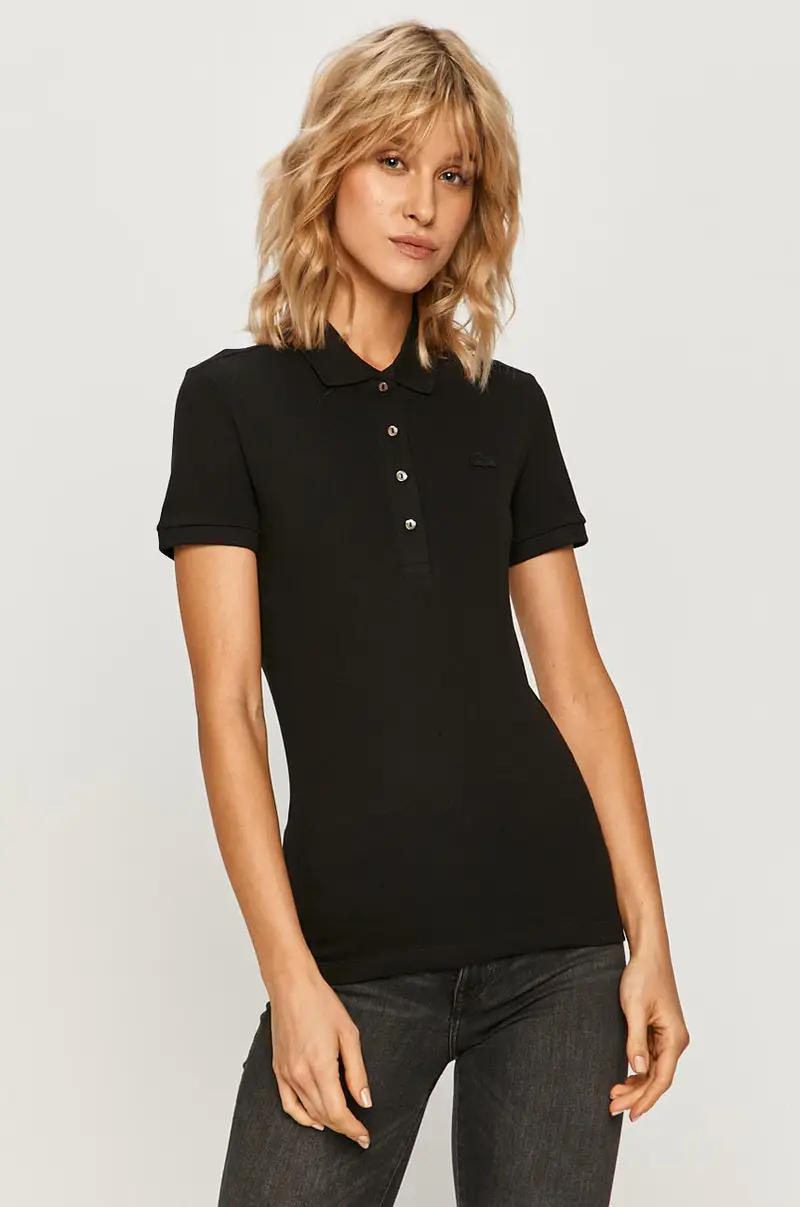 Lacoste Polo Donna Nero 3426556