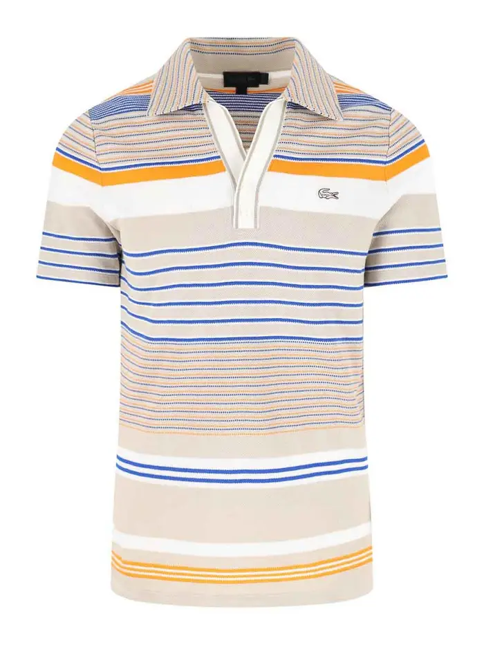 Polo in pique di cotone Beige