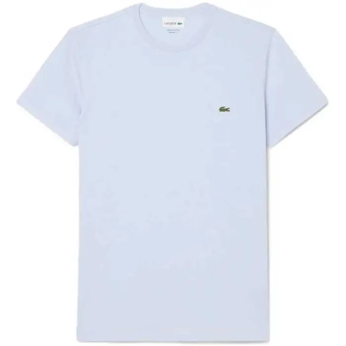 T-shirt Lacoste TH6709 JBK T SHIRT PIMA COTTON AZZURRO GLICINE Blu