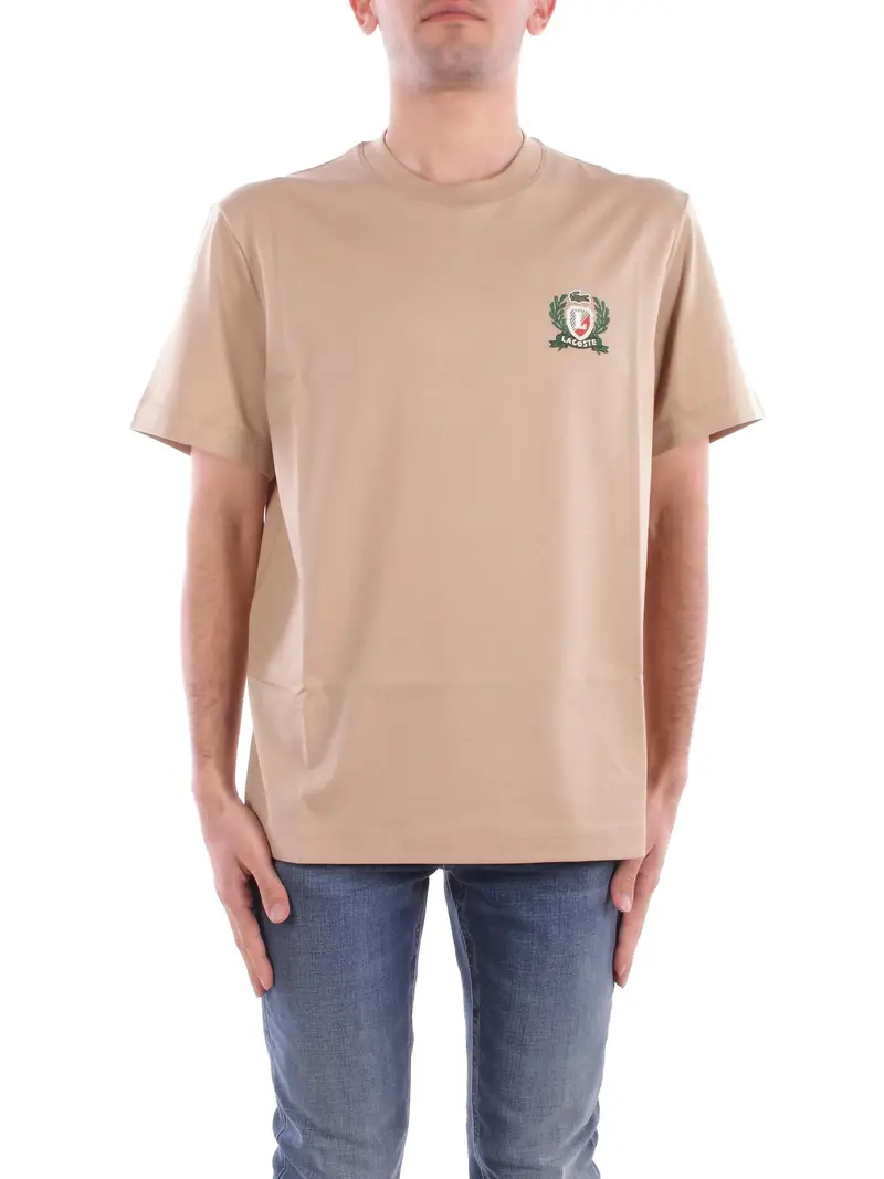 Lacoste T-shirt Uomo Beige 2347881
