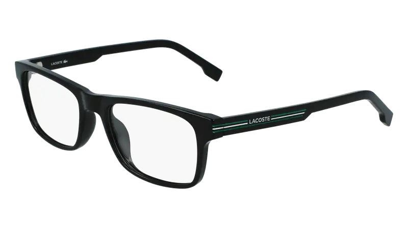 Lacoste Uomo E7578F1 DROPPED 001 Montature da vista Bio-iniettato Nero Squadrata Normale Fotocromatiche