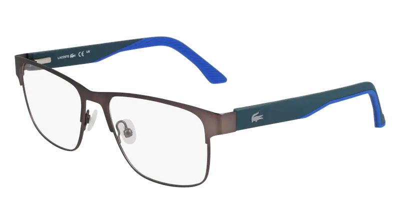 Lacoste Uomo L2291 038 Montature da vista Metallo Grigio Squadrata Normale