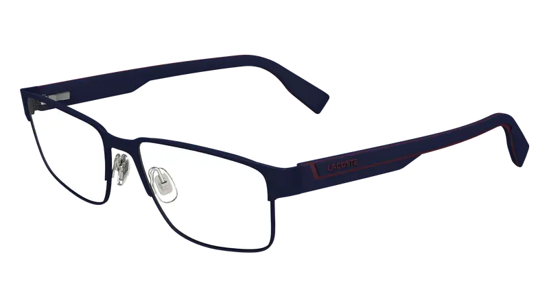 Lacoste Uomo L2298 424 Montature da vista Metallo Blu Squadrata Normale Normale