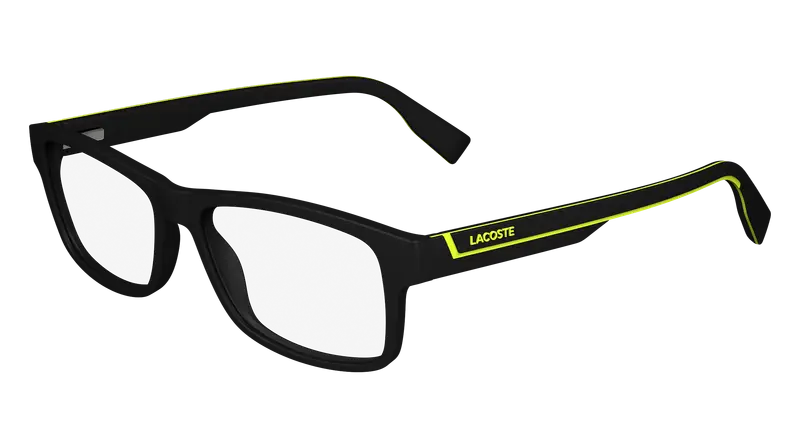 Lacoste Uomo L2707N 002 Montature da vista Bio-iniettato Nero Squadrata Normale Normale